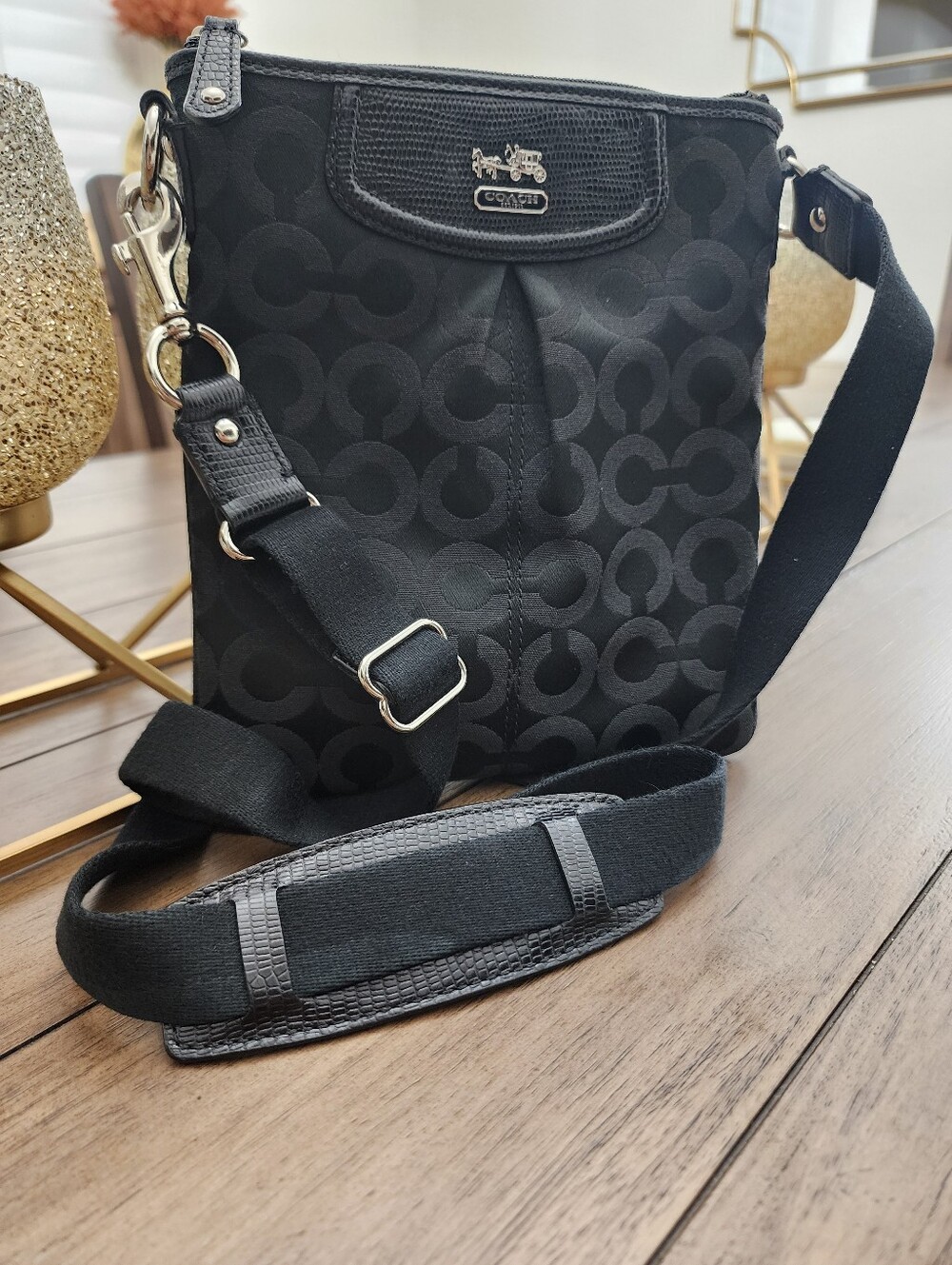 COACH Black Signature Crossbody Bag - Icon Signature Canvas